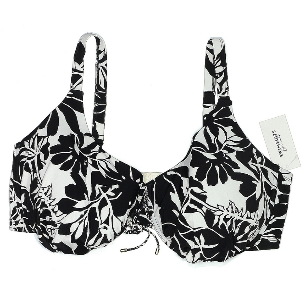Swimsuits for All bra type bikini top 46G NWT